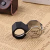 10X Jewelery Loupe Hexagonal Metal Mini Magnifying Glass 20.5mm Magnifier