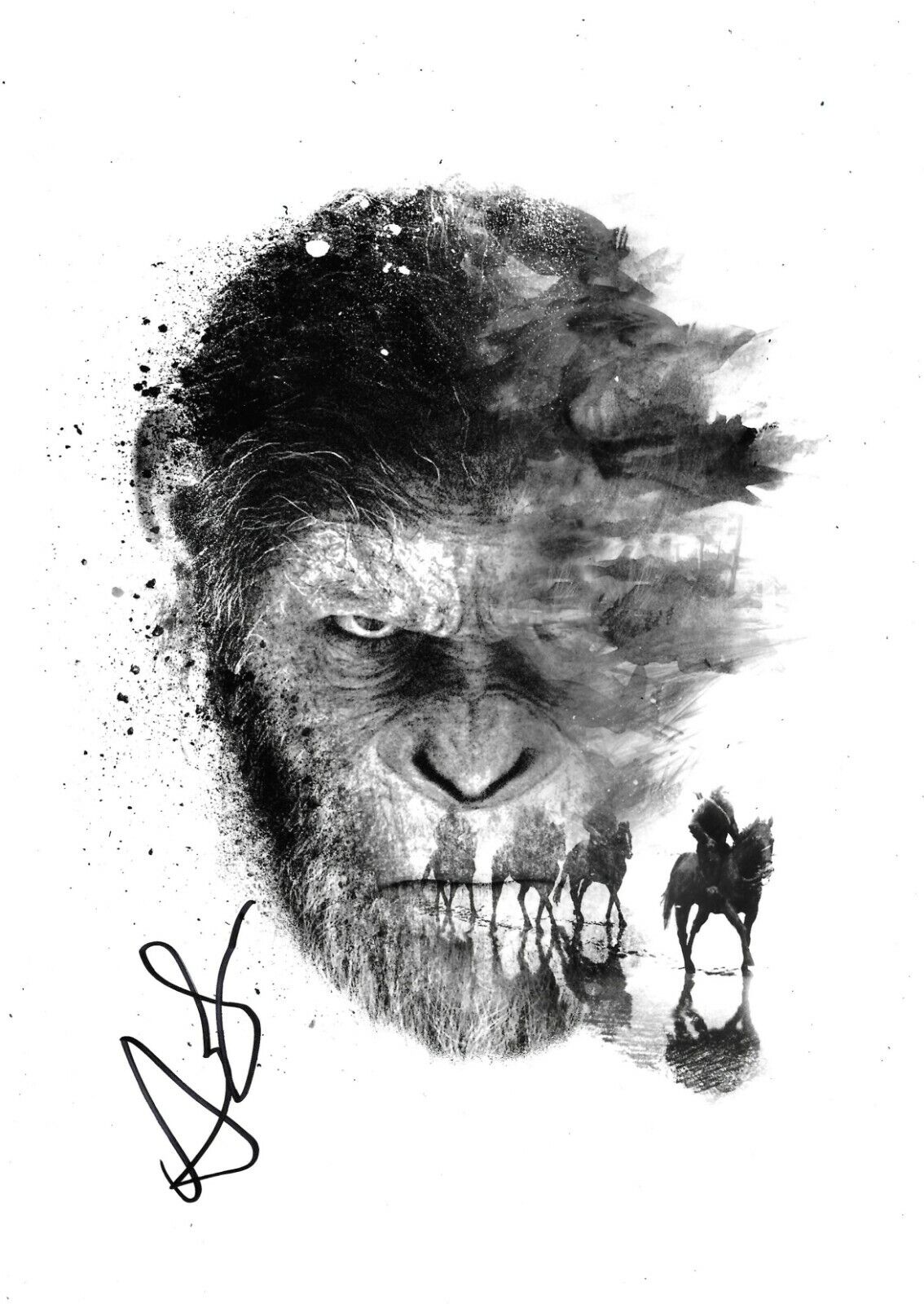 Andy Serkis Signed War For The Planet Of The Apes 10x8 Photo Poster painting AFTAL