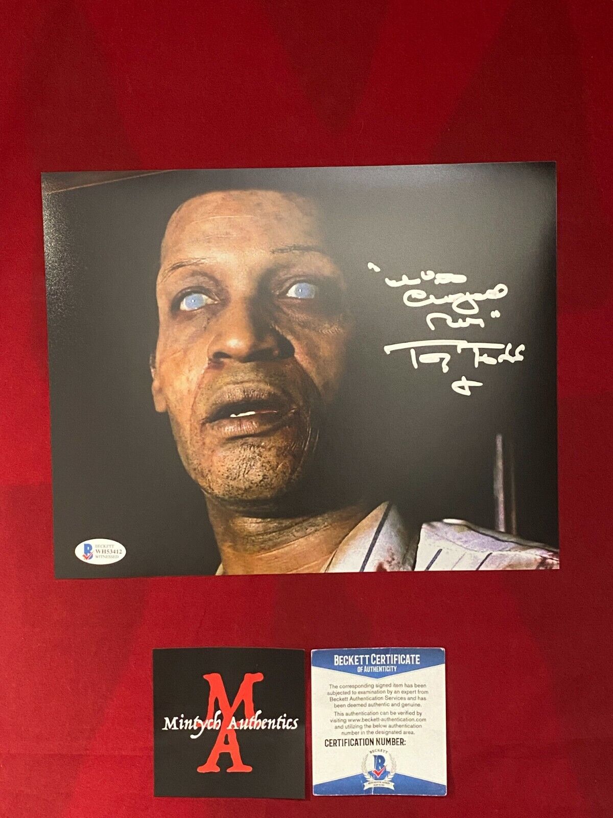 TONY TODD AUTOGRAPHED SIGNED 8x10 Photo Poster painting! HATCHET! BECKETT COA! HORROR!