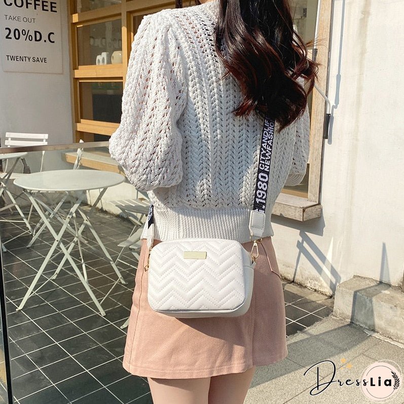 Women's Solid Color Shoulder Bag Messenger Bag