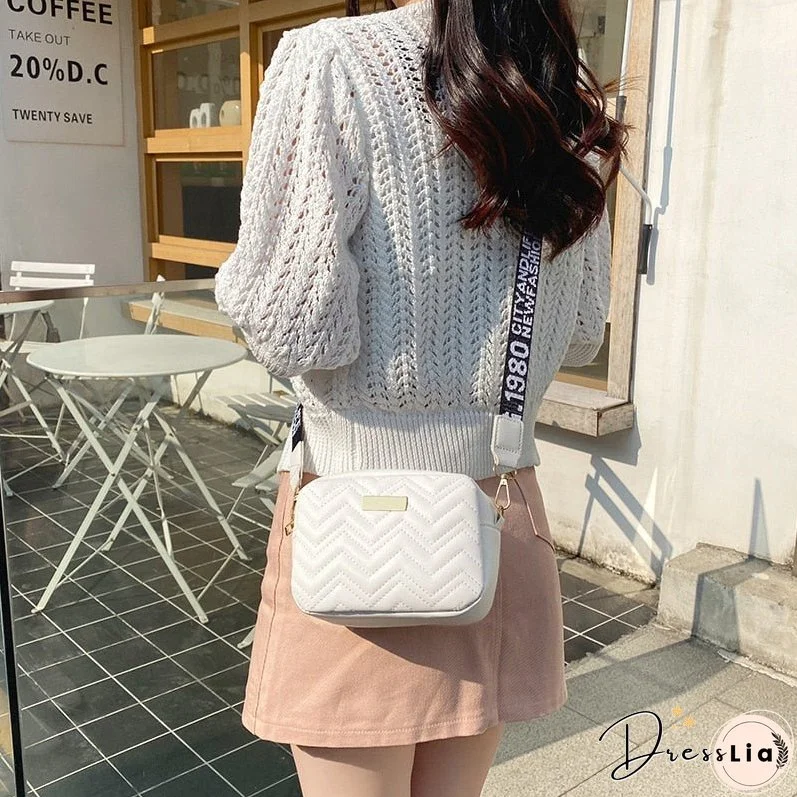 Women's Solid Color Shoulder Bag Messenger Bag