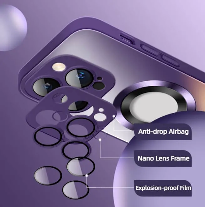 🔥2023 NEW🔥 AG Glass Frosted Case With Camera Lens Protector