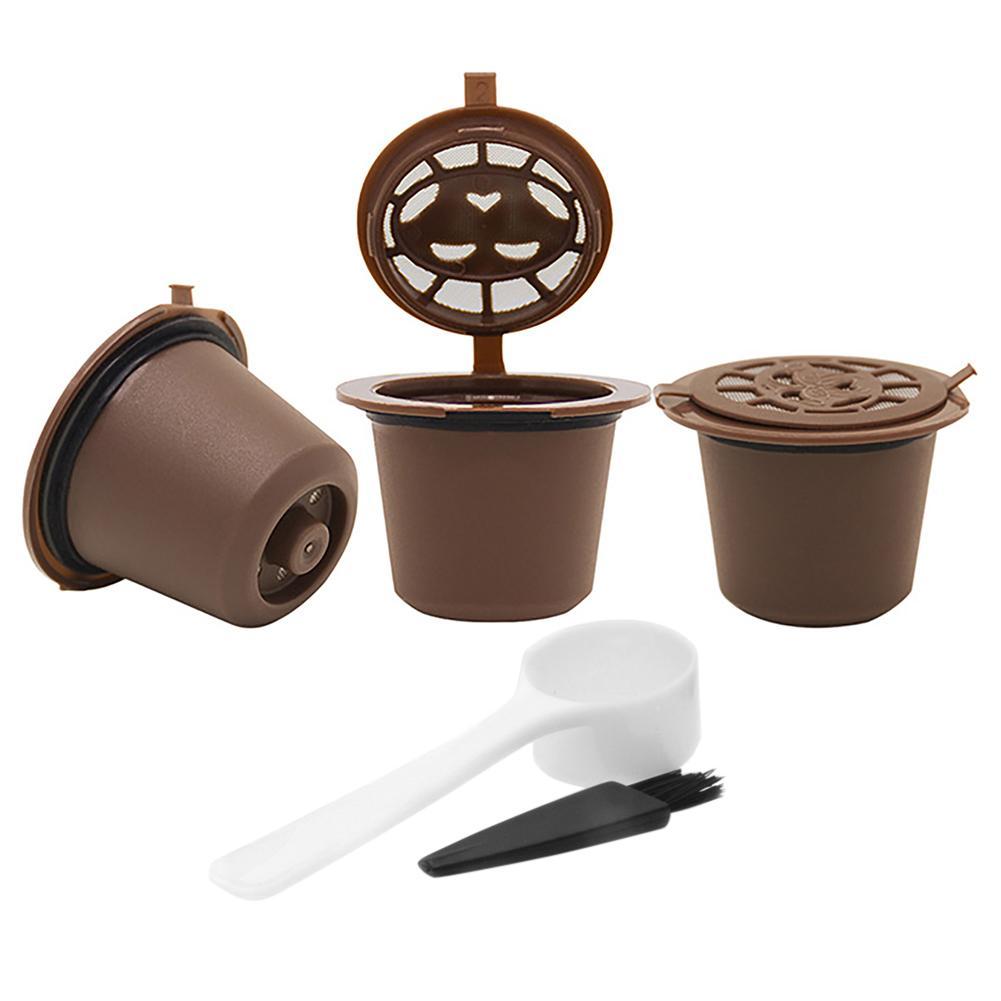 

3pcs Refillable Reuse Coffee Capsule Filters for Nespresso Machine (Coffee, 501 Original