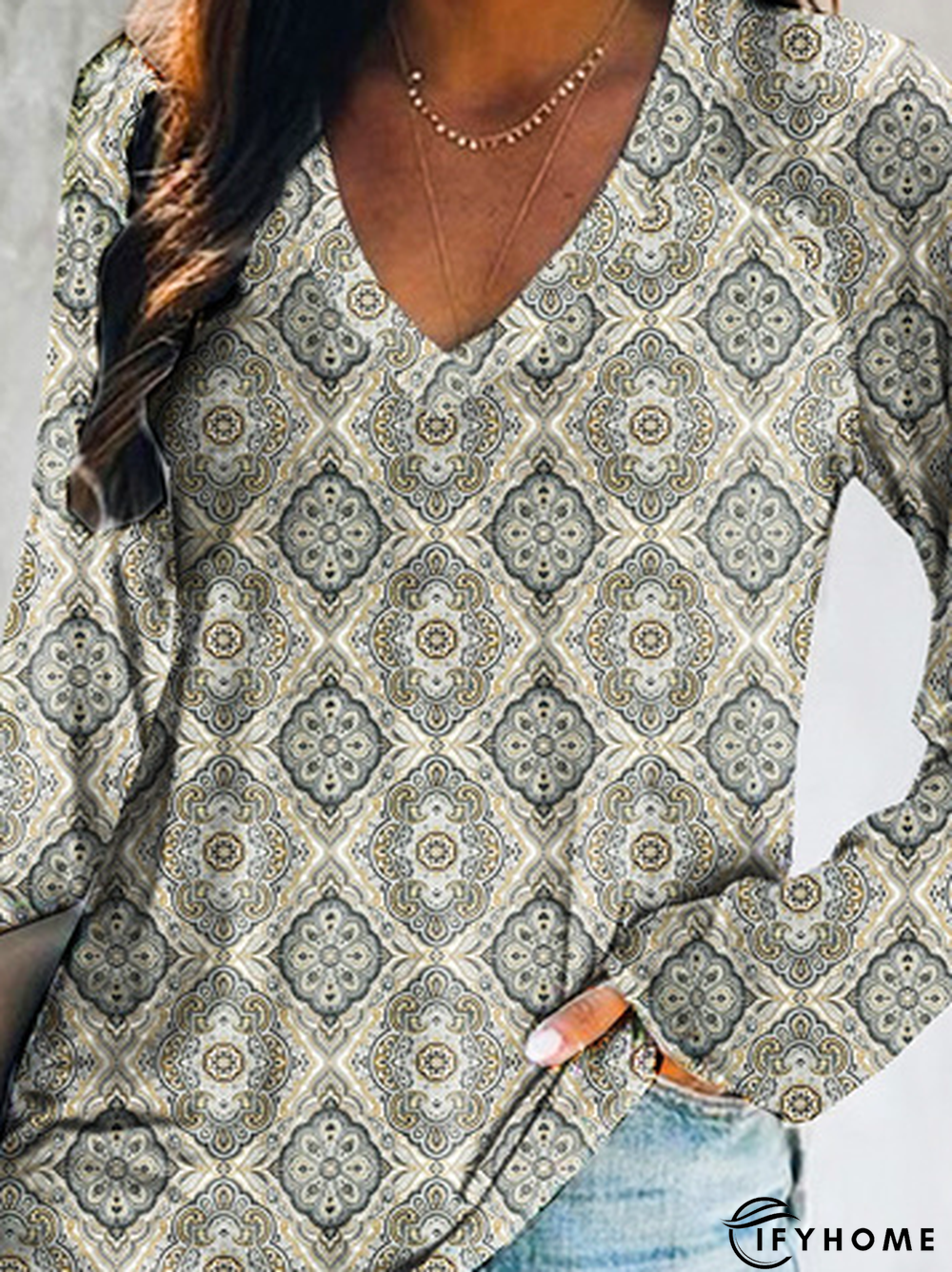 Jersey Abstract Casual T-Shirt | IFYHOME