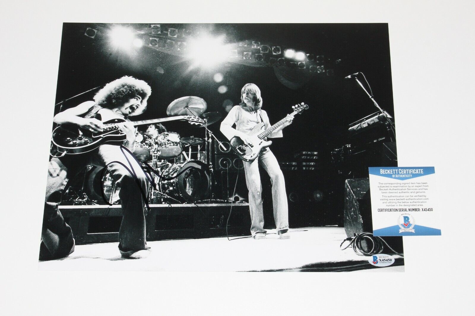 JOURNEY GUITARIST NEAL SCHON SIGNED 11x14 Photo Poster painting BECKETT COA GUITAR PROOF BAS