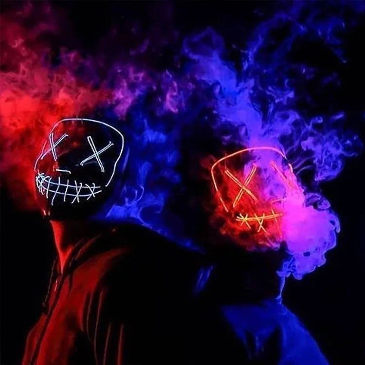 LED Halloween Purge Mask (2 PCS)