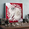 Kit de peinture en perles en forme sp&eacute;ciale pour un chat bricolage en forme de diamant avec cadre cadeau 25x25cm
