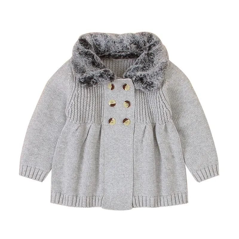 New 2020 Spring Autumn Baby Boys Girls Pure Color Knit Jacket + Hat Infant Kids Boy Girl Long Sleeve Cardigan Coat Clothing