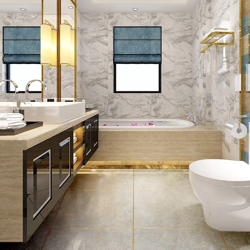 50m/Roll Gold Silver Floor Edging Sticker Tile Wall Stickers Strip Self-Adhesive Tile Gap Decorative Adhesive Tape Waterproof