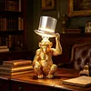 Monkey Table Lamp with Top Hat Animal Desk Lamp for Monkey Lovers Fun Creative Decorative Lamp for Sleep Nursery Office & Home Decor