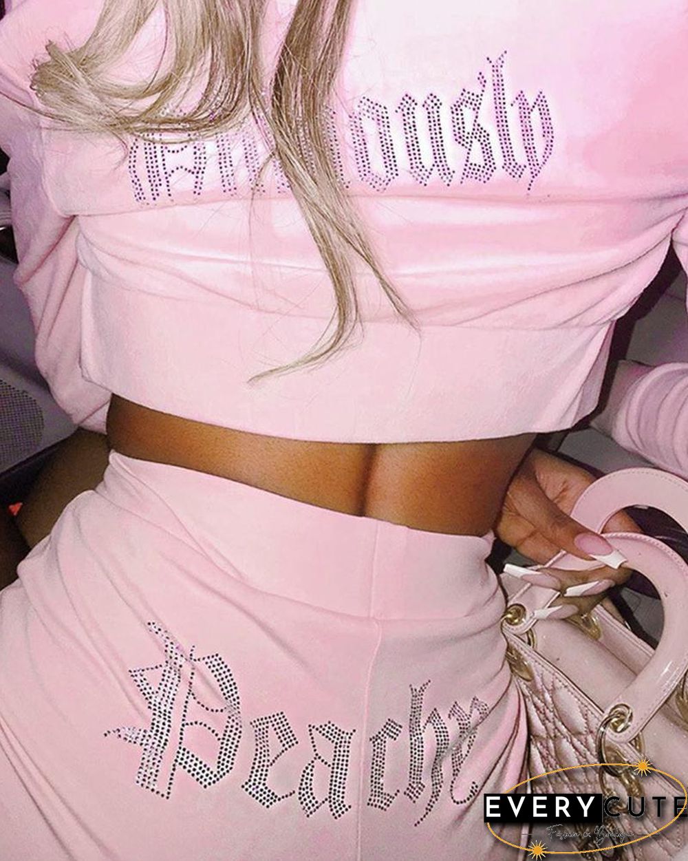 Letter Printing Long Sleeve Sweatshirt Sets P13250