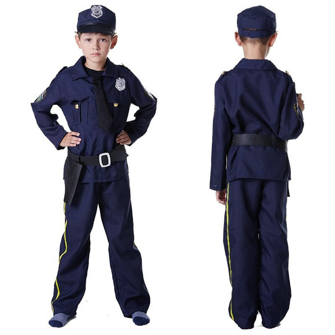 Halloween Show Police Uniform Cosplay Costume For Boys-Pajamasbuy