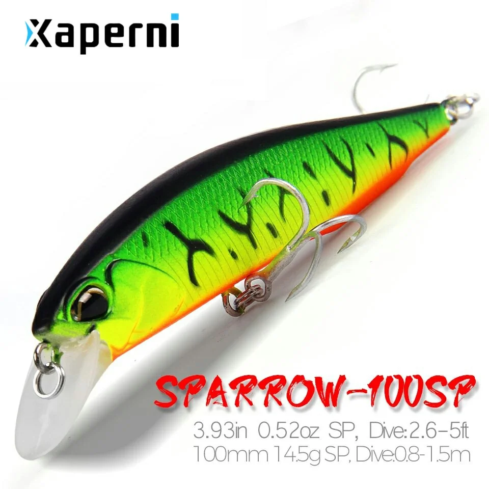 Xaperni Retail fishing tackle   A+ fishing lures hard bait 5color for choose 100mm 14.5g  minnow,quality professional minnow