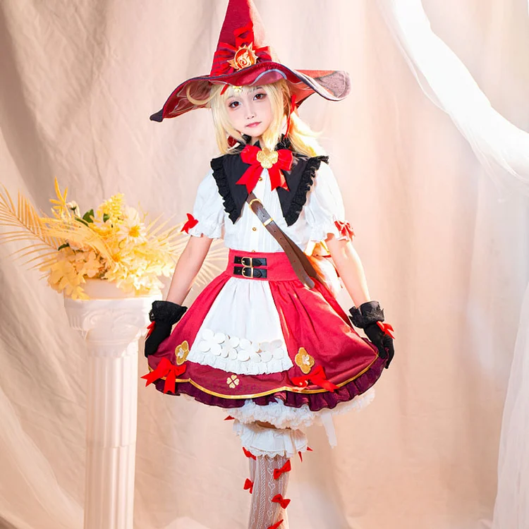 Genshin Impact Klee Blossoming Starlight Kids Cosplay Costumes