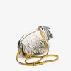 Scrappy Fringed Dog Leather Crossbody Bag