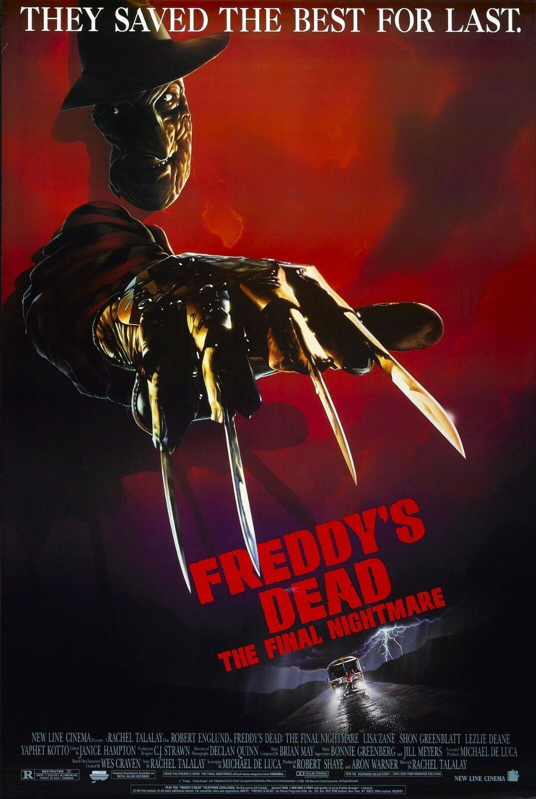 Freddy's Dead The Final Nightmare A4 Movie Art Poster Print Wall Art