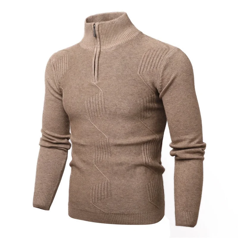 MEN'S KNITTED PULLOVER TURTLENECK SWEATER