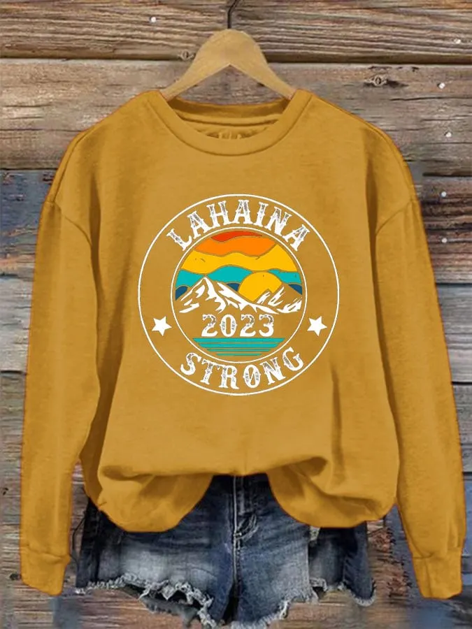 Women's Lahaina Strong Print Sweatshirt