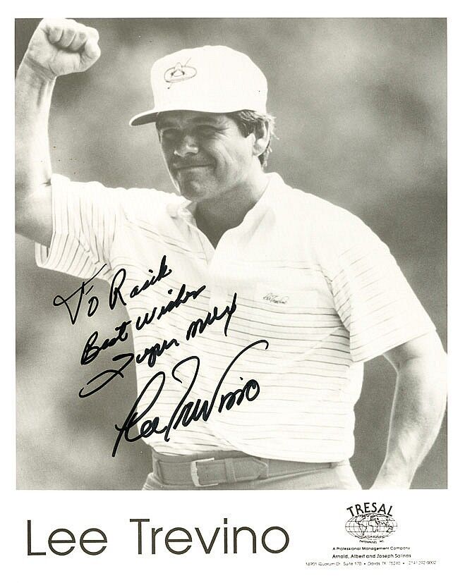 LEE TREVINO Signed Photo Poster paintinggraph - Golf 6x Majors Winner - preprint