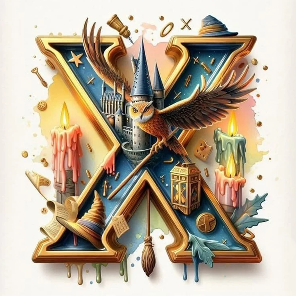 Diamond Painting - Full Square Drill - Harry Potter Letters(Canvas|35*35cm)