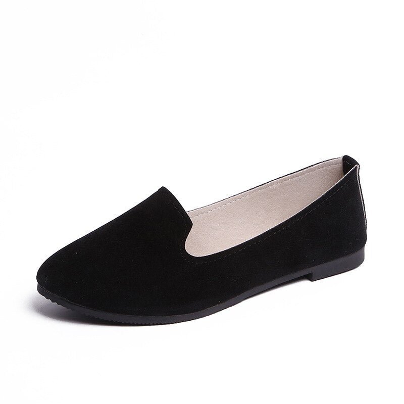 Women Flat Shoes 2021 Summer Suede Casual Platform Women Shoes Pointed Toe Candy Colors Footwear Party Shoe Ladies Large Size