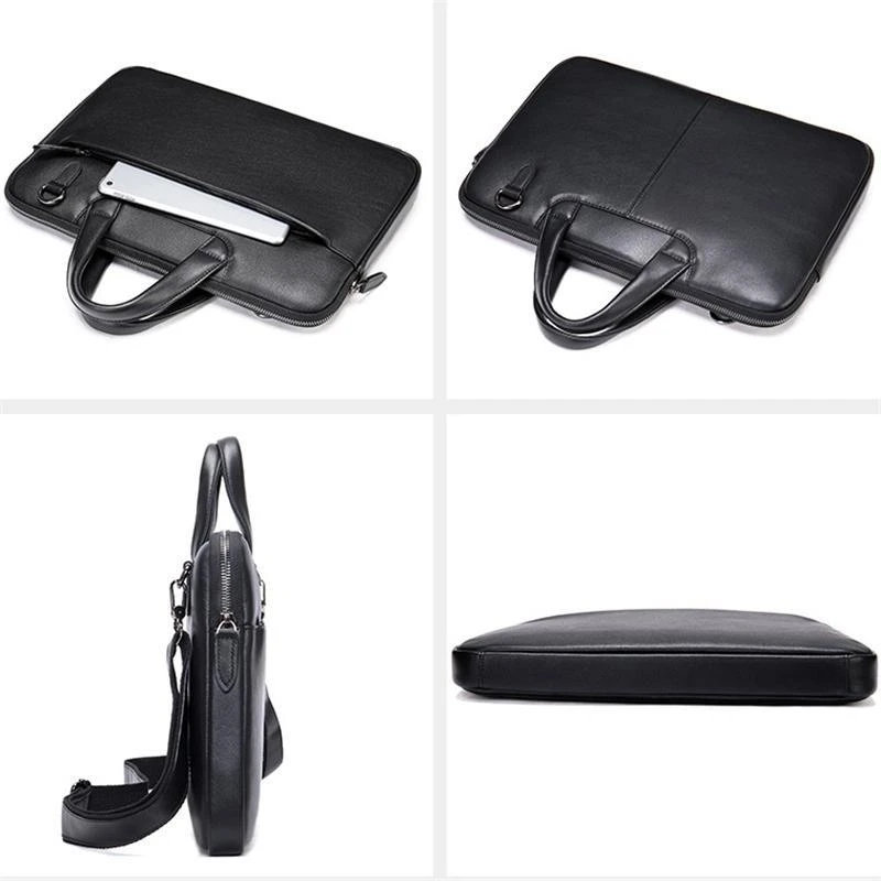 Large Capacity Durable Business Casual Case Leather Handbags