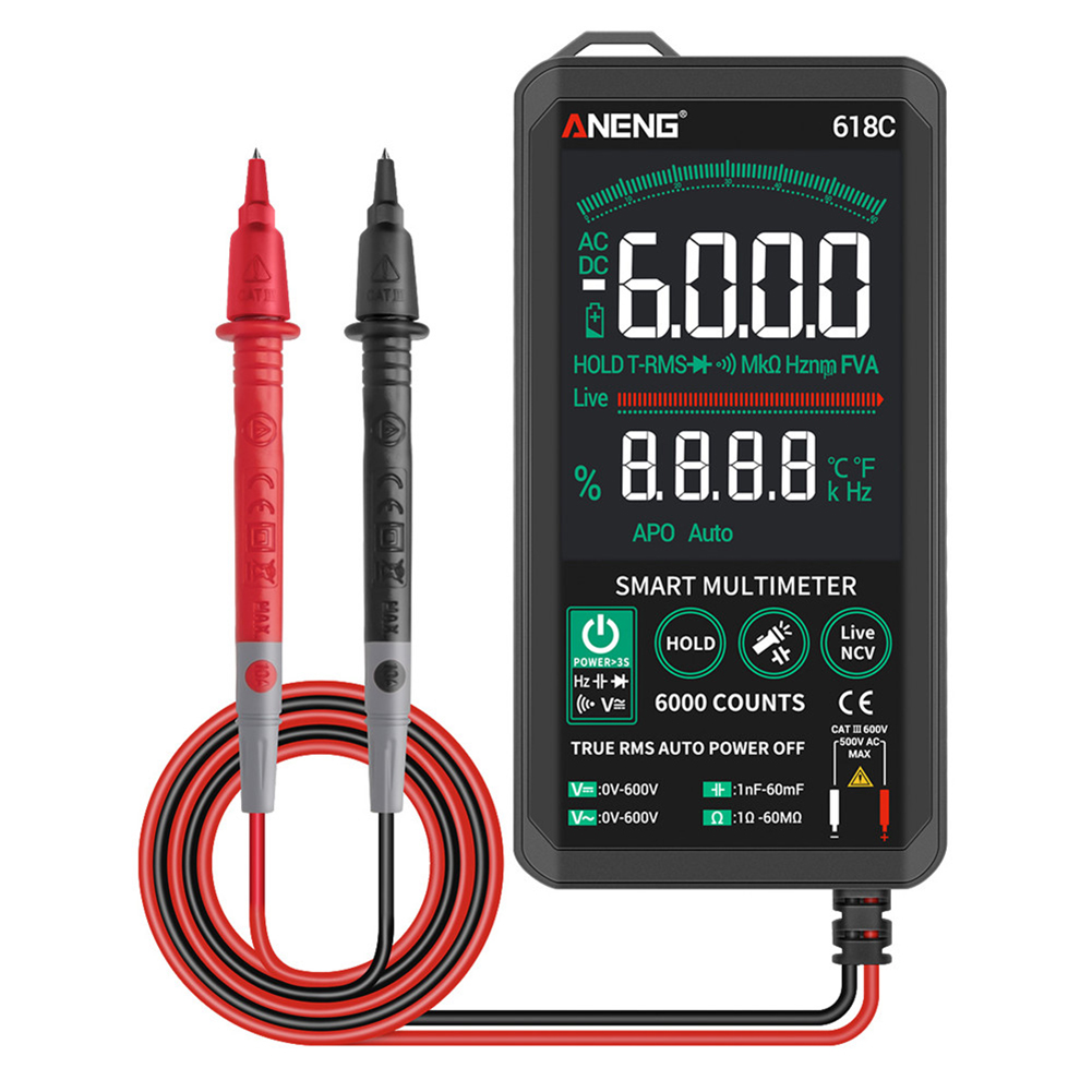 

ANENG 618C Voltage Meter Digital Multimeter AC/DC Volt Resistance Tester, 501 Original