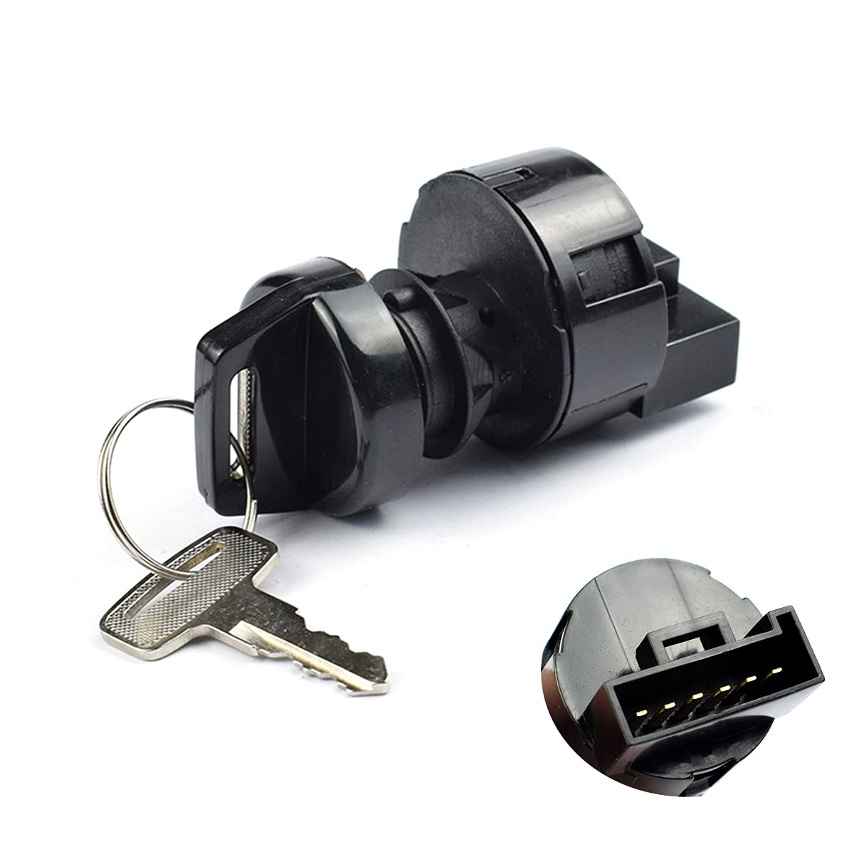 Ignition Key Switch Compatible with Polaris Sportsman  600 700 8000 - Replace 4011002 4012165 - Off/On/Start 3 Position