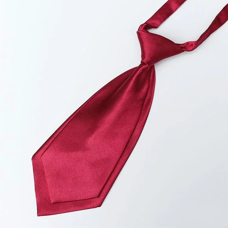 Handmade Bow Tie Necktie Solid Color Double Layer Women's and Children's School Uniform Shirt Accessories Trendy Small Tie Gifts