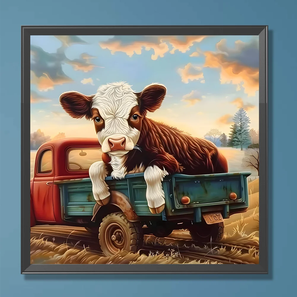 Diamond Painting - Full Round Drill - Cow(Canvas|30*30cm)