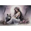 Beauty And The Wolf-11CT Stamped Cross Stitch 60*40cm/23.62*15.75in (Big Size)