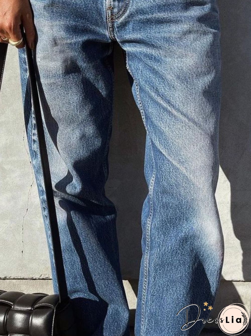 Casual Pockets Denim Jeans