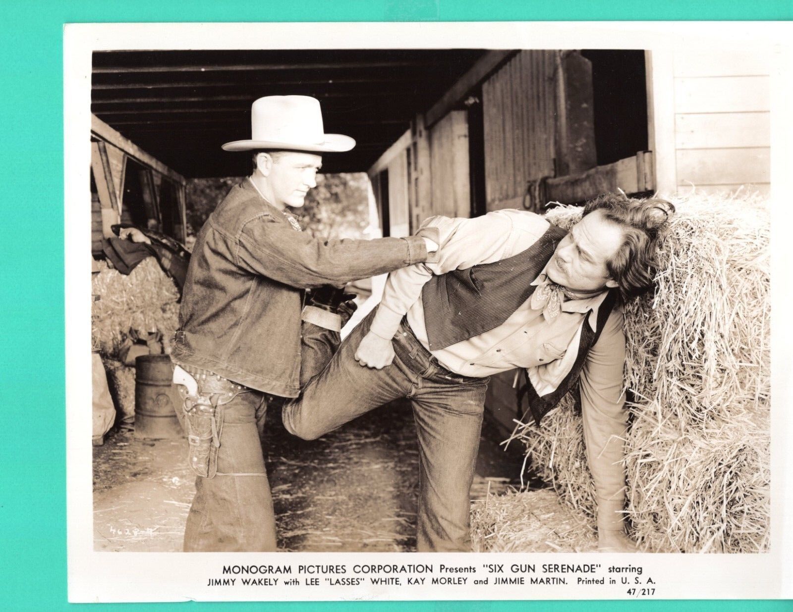 JIMMY WAKELY LEE LASSES WHITE KAY MORALES 1947 Promo Photo Poster painting 8x10 Six Gun Serenade