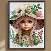 Diamond Painting-DIY Crystal Rhinestone Flower Hat Girl