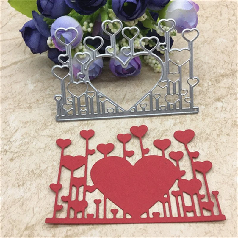 Heart Borderline Metal Cutting Dies Scrapbook card invitation paper craft party decor embossing stencil cutter
