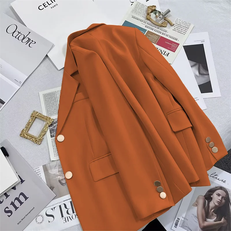 Toloer Toloer Jacket Female Korean Joker 2024 Spring And Autumn New Korean Version White Temperament Casual Metal Buckle Small Suit Female-Outfit Ideas