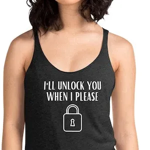 pornhint Pornhint Unlock you chastity tank top, keyholder femdom cuckold fetish tanktop cuck mistress bdsm hotwife dominatrix slave top swinger humor cuckhold