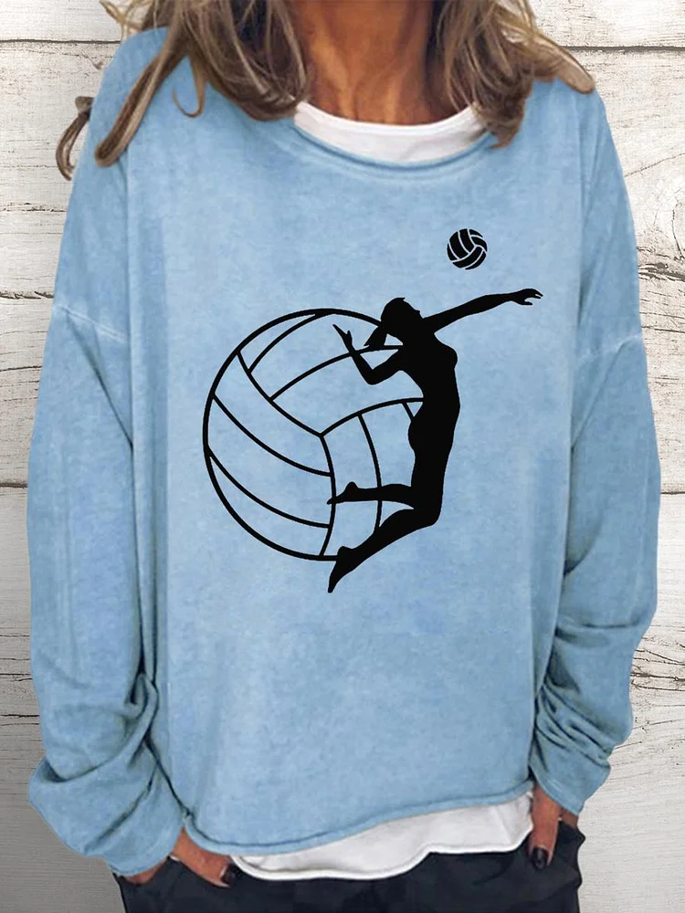 Volleyball lovers Women Loose Sweatshirt-Annaletters