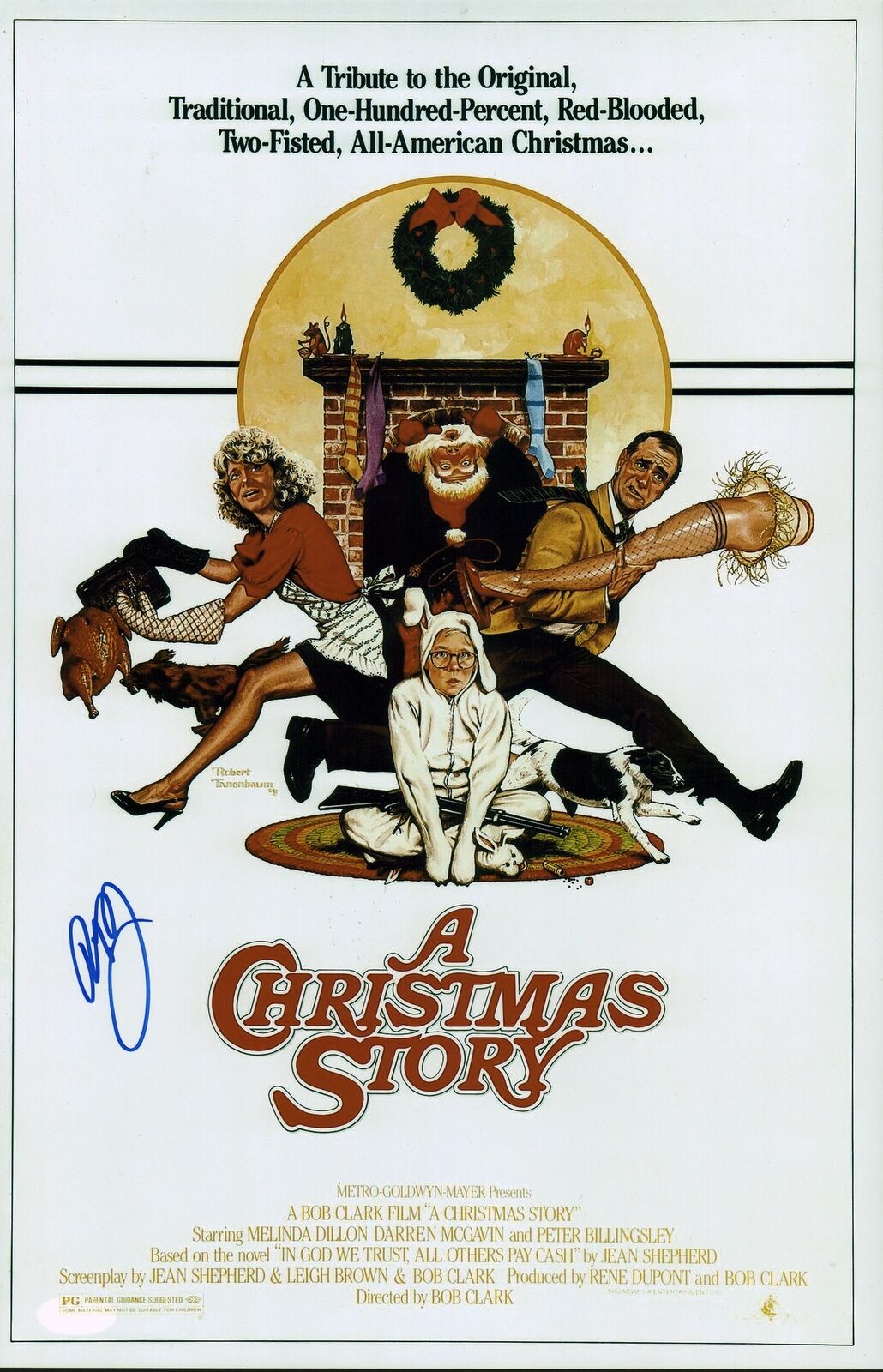 Peter Billingsley RALPHIE A Christmas Story 11x17 Poster Autographed JSA COA