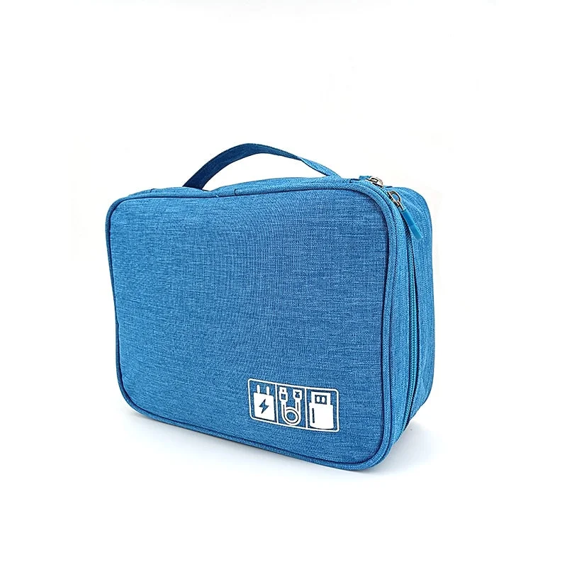 Home Portable Cable Digital Storage Bags Organizer USB Gadgets Wires Charger Power Battery Zipper Cosmetic Bag Case