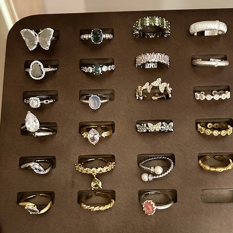 Minimalist Geometric Copper Plating Women’s Open Rings