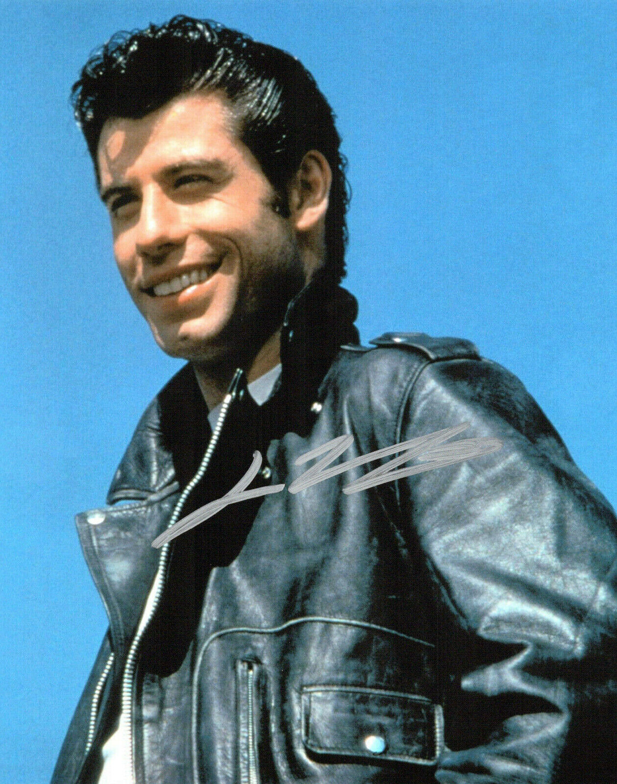 John Travolta Grease autographed Photo Poster painting signed 8X10 #13 Danny Zuko