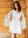 High Waist Loose Vacation Lace Mini Dress