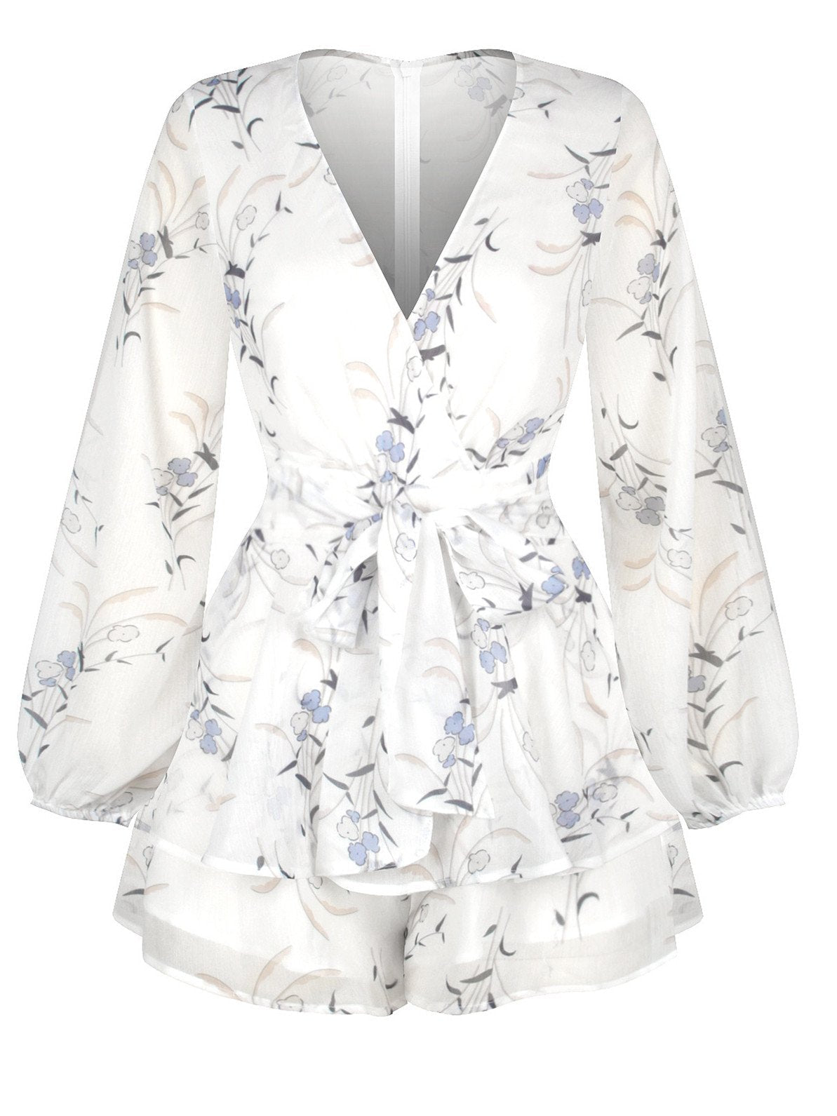 Women Half Sleeve V-neck Solid Color Dress