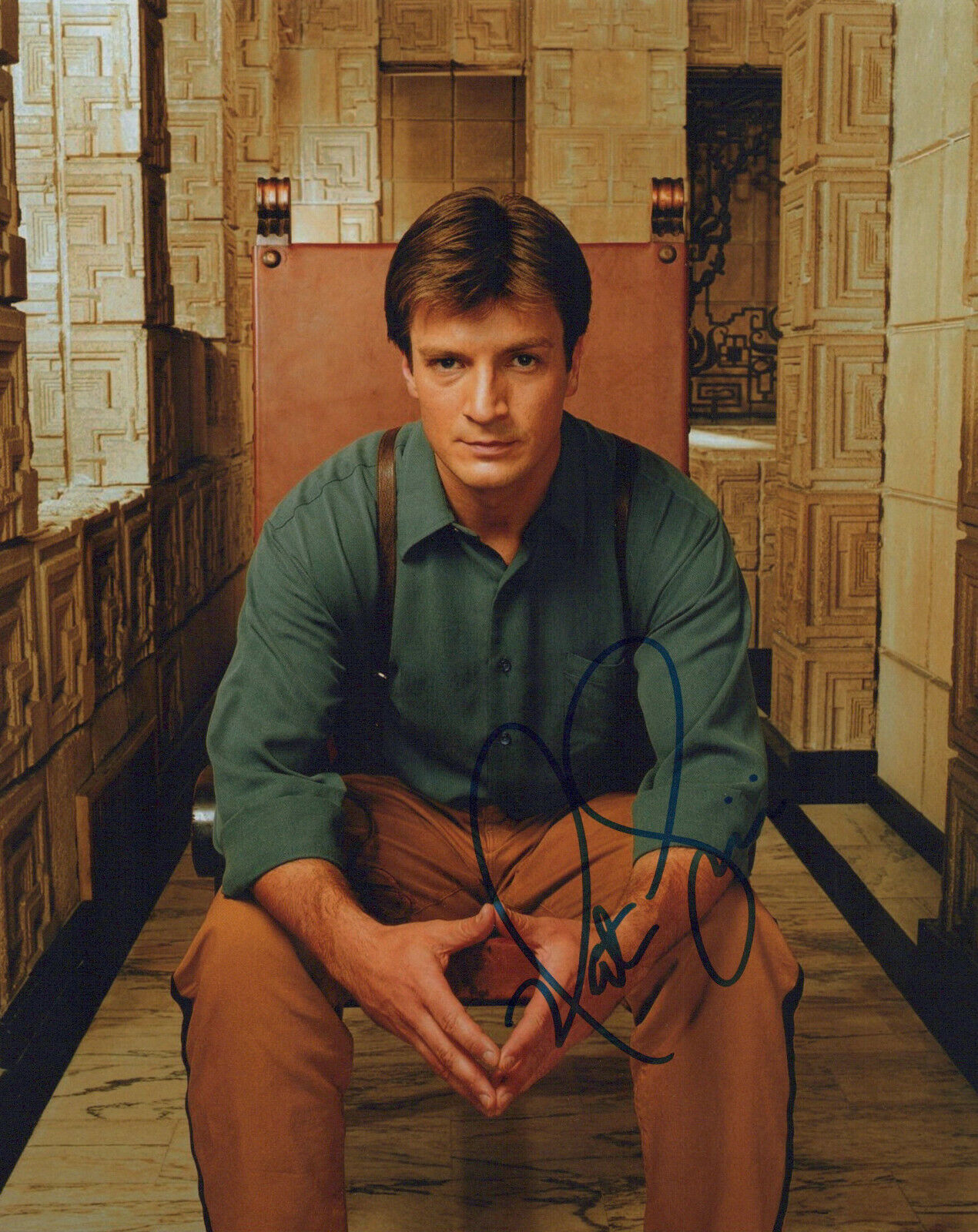 Nathan Fillion (Castle) signed 8x10 Photo Poster painting In-person