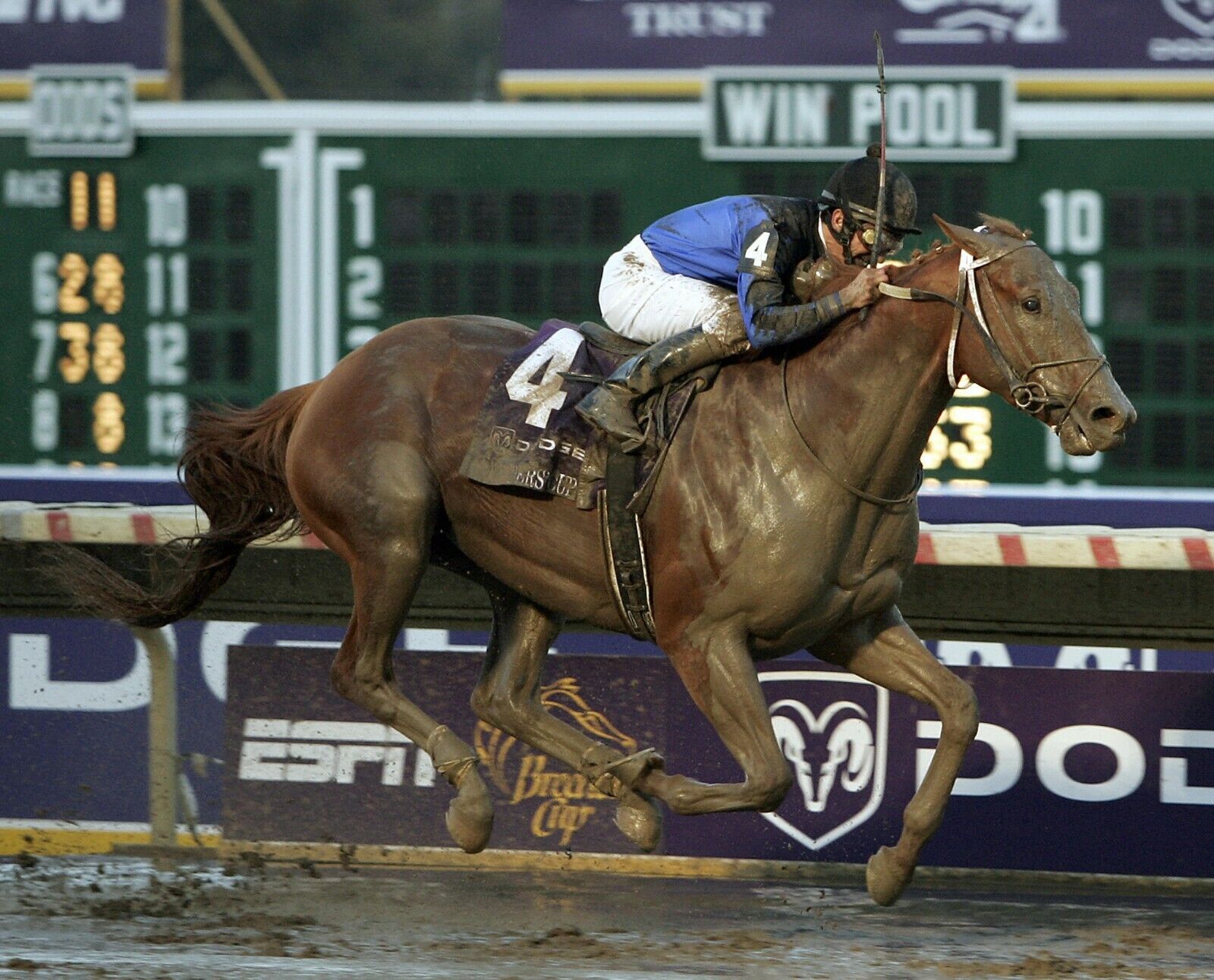 2007 Robby Albarado CURLIN Breeder's Cup Horse Racing 8x10 Photo Poster painting Picture