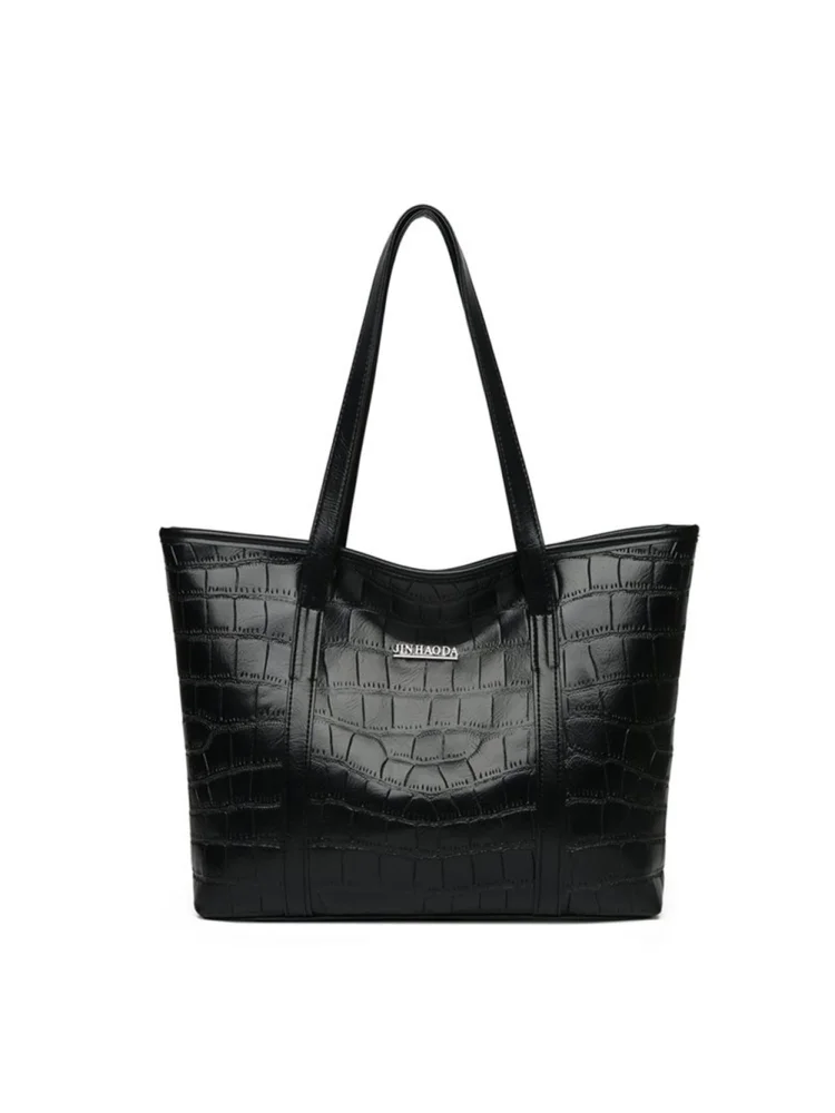 Vintage Clutch Bag Large Capacity Travel Bag for Shopping Outdoor (Black)