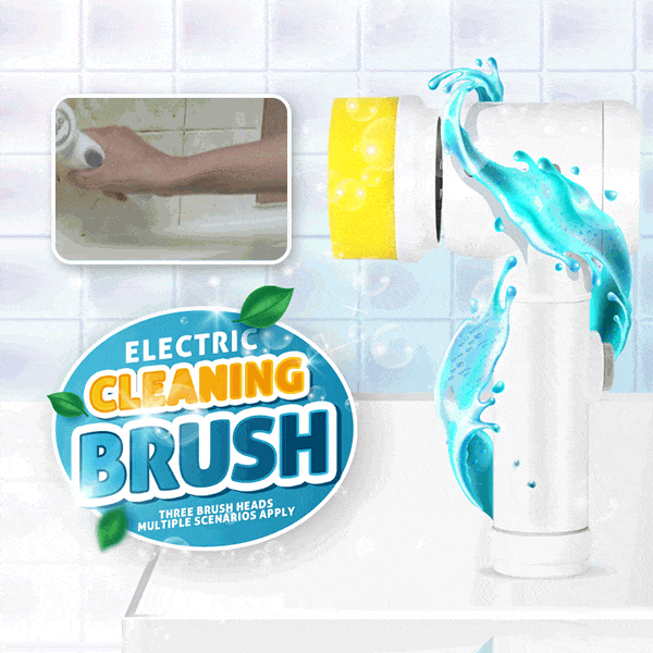 Electric Cleaning Brush With 3 Brush Heads