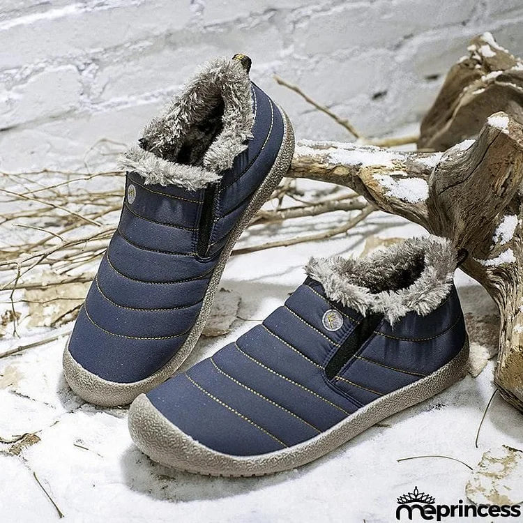 Unisex Waterproof Warm Fur Lined Winter Snow Boots