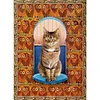 (DF3849) 5D DIY Full Drill Diamond Painting Cat Embroidery Mosaic Craft Kit (LD058) 30x40cm